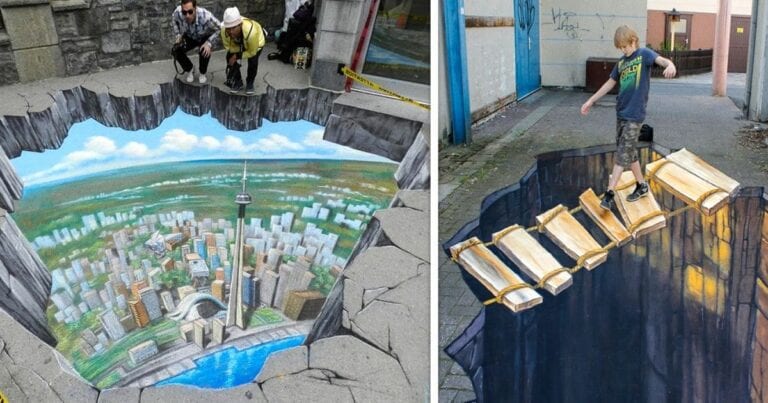20 de capodopere de artă stradală pe care cu greu le poți distinge de realitate