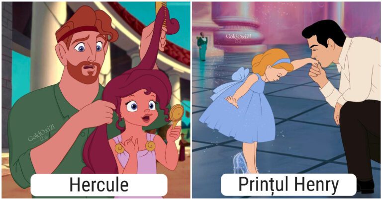 Un artist rus a reimaginat 8 prinți Disney drept tați alături de bebelușii lor adorabili