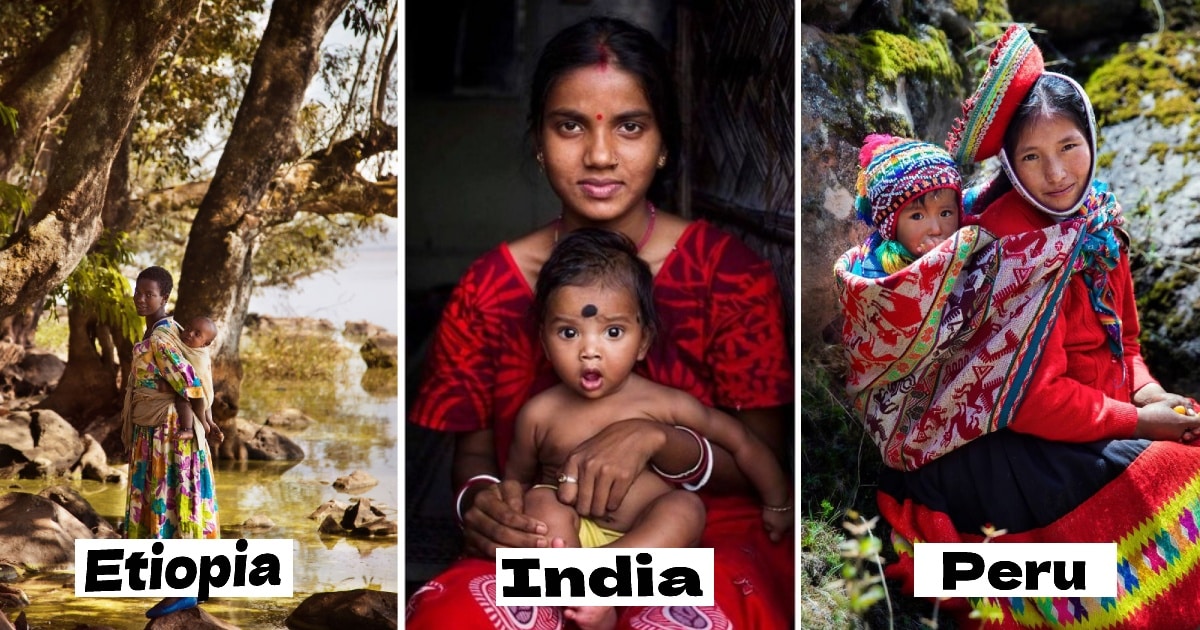 Cum arată frumusețea mamelor în diferite colțuri ale lumii. 20 de imagini înduioșătoare