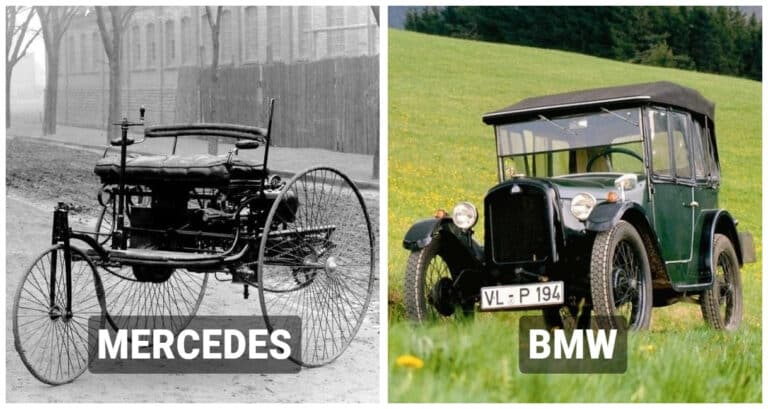 Cum arătau primele mașini ale unor mărci de renume mondial în comparație cu unele dintre cele mai recente modele