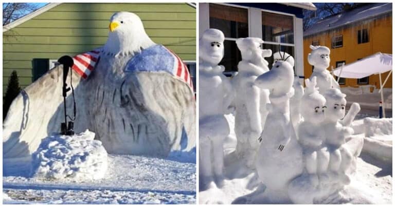 20 de sculpturi de zăpadă uimitoare care te vor impresiona