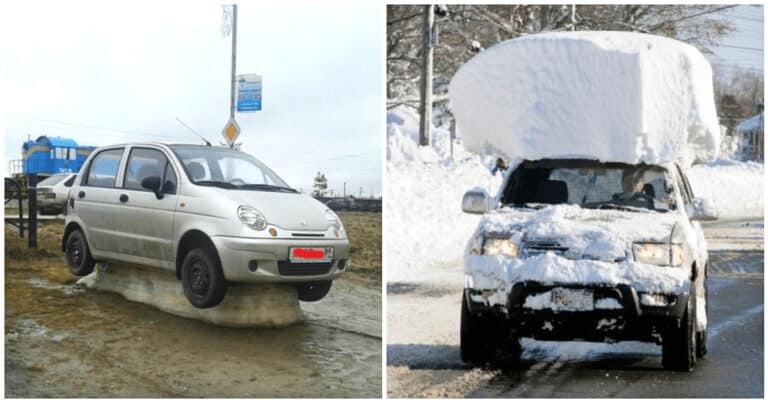 17 fotografii impresionante care arată ce se întâmplă dacă nu-ți scoți mașina din zăpadă la timp