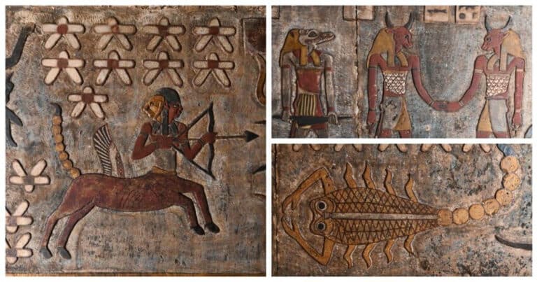 Imagini uimitoare cu semnele zodiacale descoperite într-un vechi templu egiptean